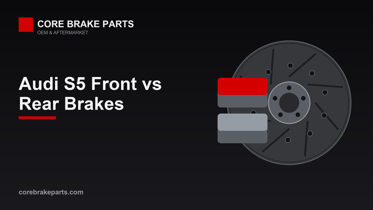Front and rear brake pads and rotors for the 2018-2019 Audi S5