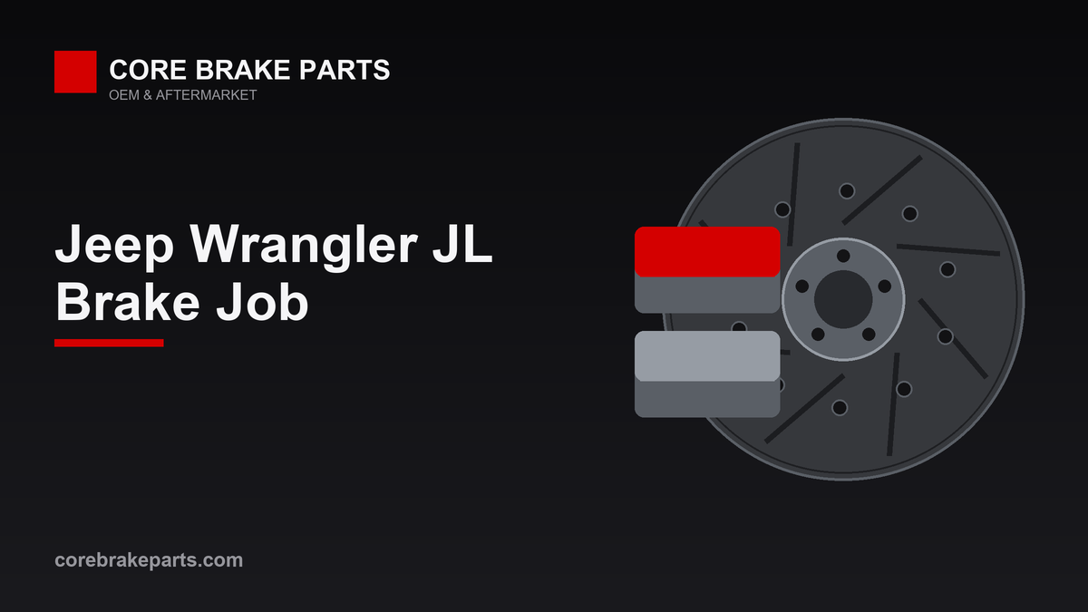 Brake pads and rotors for a Jeep Wrangler JL brake job