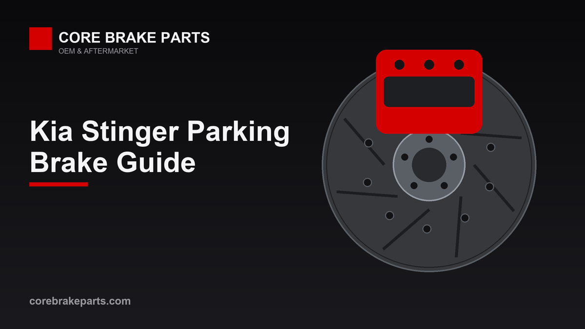 Kia Stinger rear brake rotor and caliper with electronic parking brake