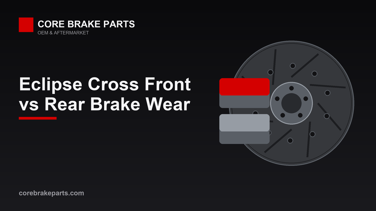Front and rear brake pads and rotors for a 2018-2023 Mitsubishi Eclipse Cross