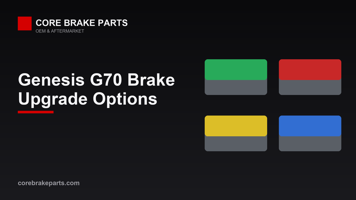 Comparison of EBC brake pad compounds for the 2019 Genesis G70