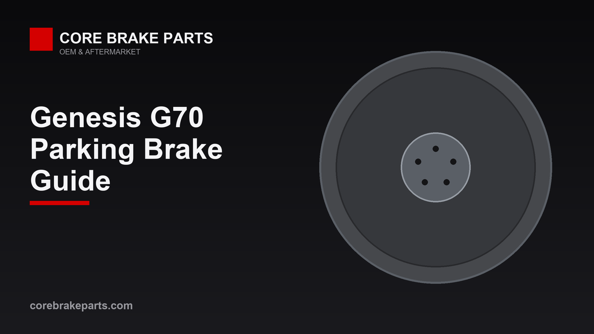 Drum-in-hat parking brake inside a rear brake rotor on a 2019 Genesis G70