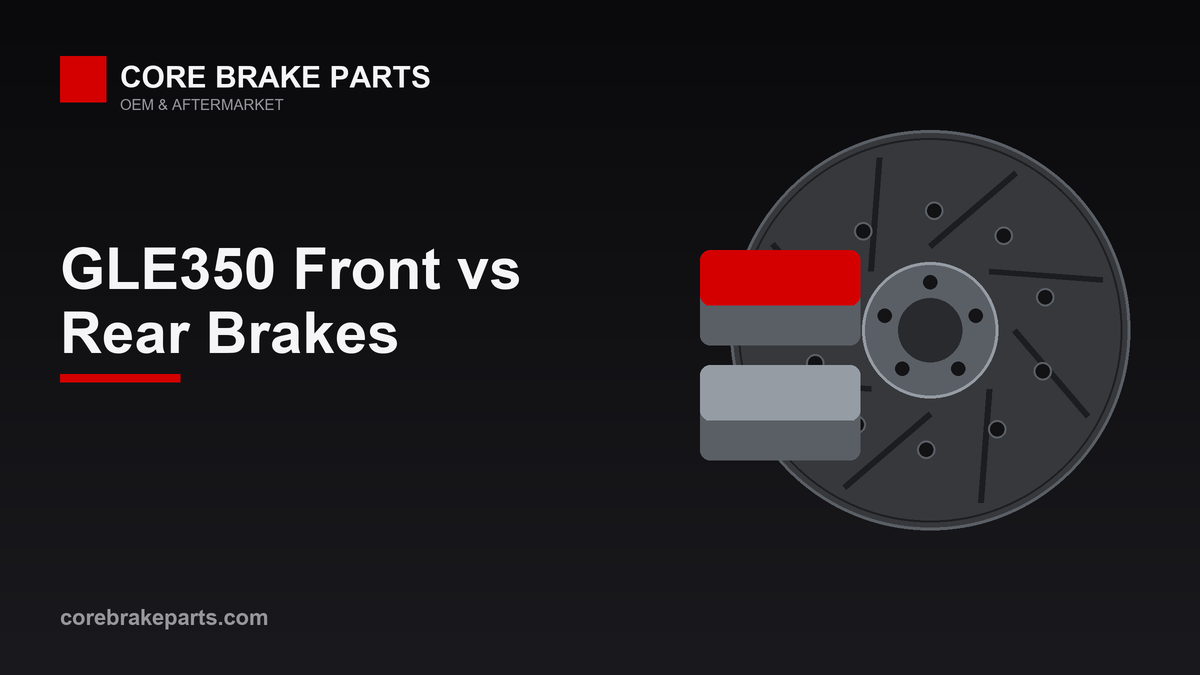 Brake pads and rotors for the 2020-2024 Mercedes-Benz GLE350 front and rear axles