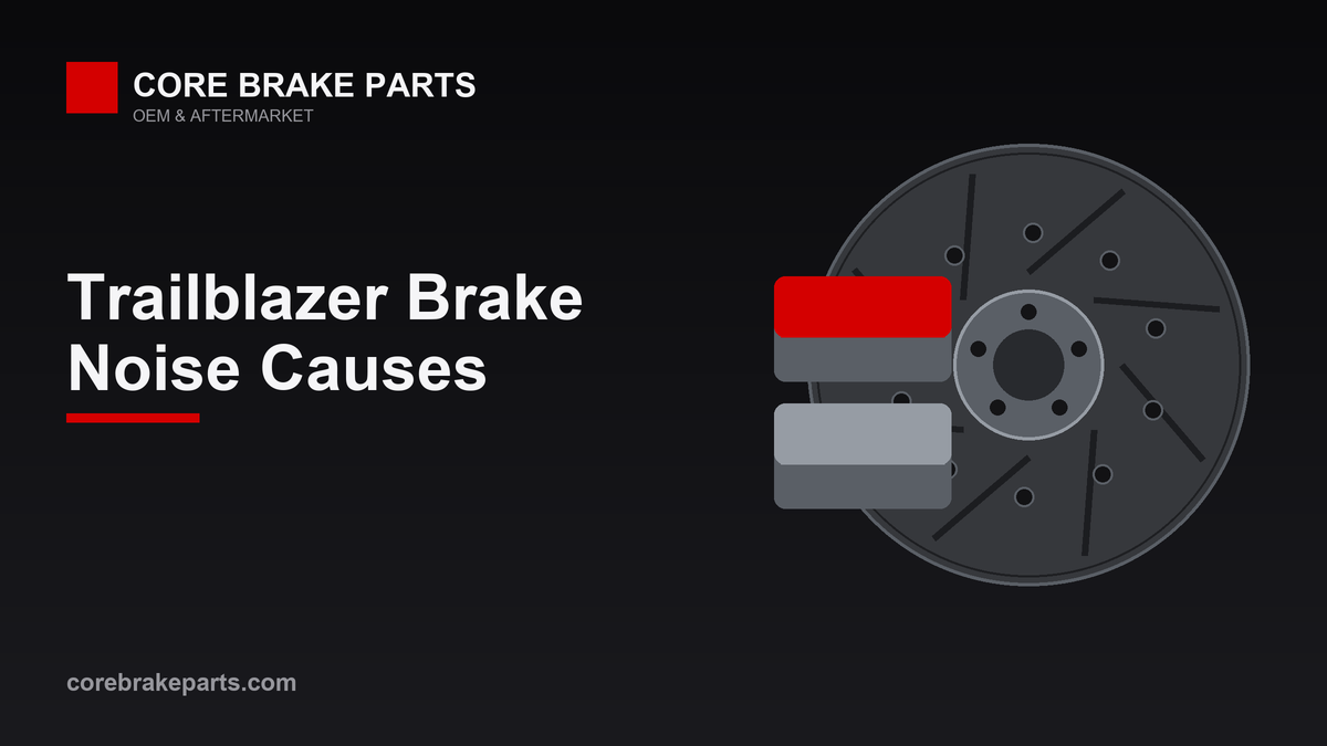 Brake pads and rotor for a 2021-2024 Chevrolet Trailblazer brake noise guide