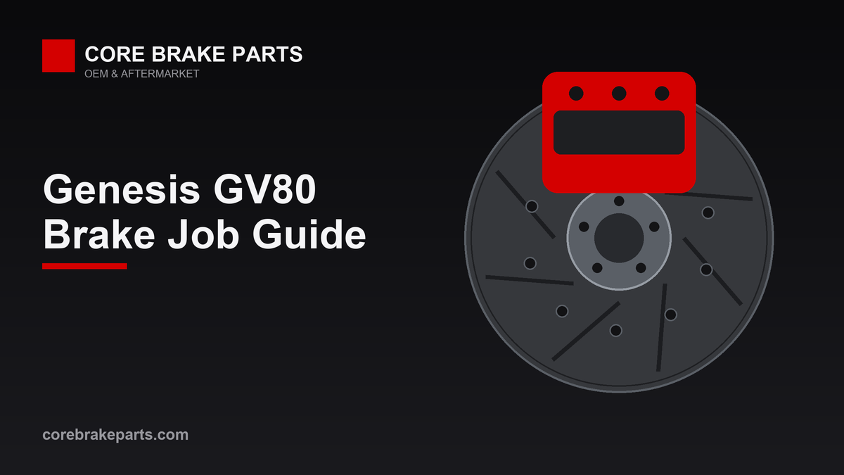 Brake caliper and rotor illustration for the 2021-2024 Genesis GV80 brake job guide