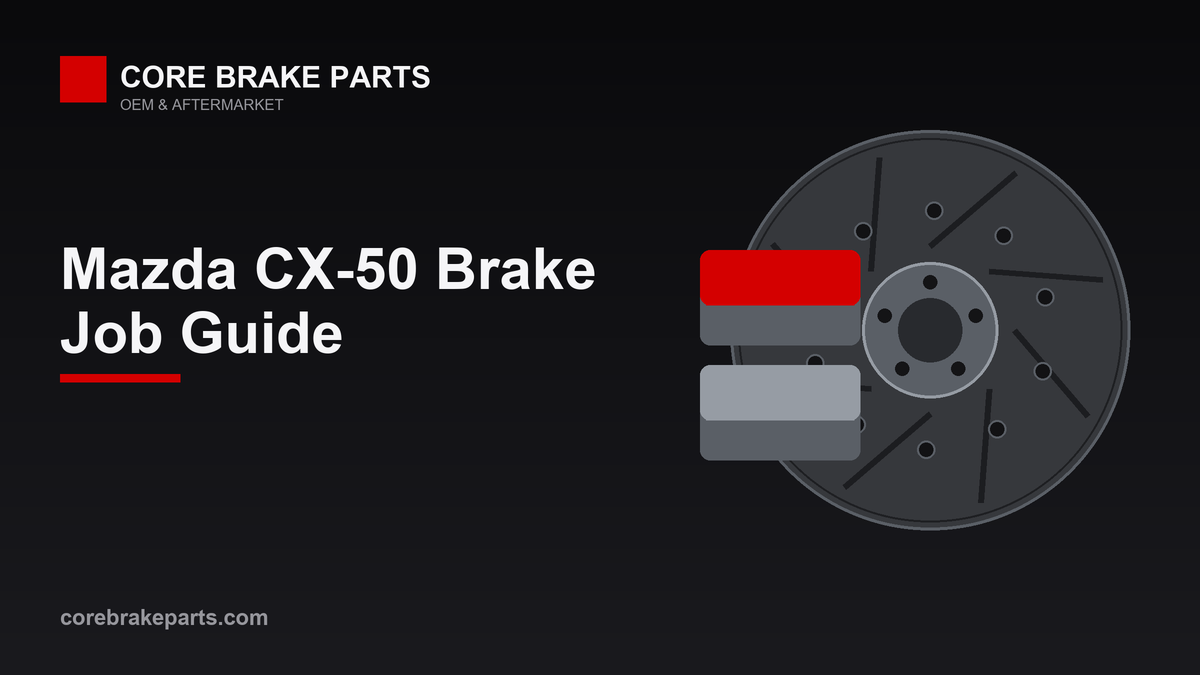 Brake pads and rotors for a 2023-2024 Mazda CX-50 brake job