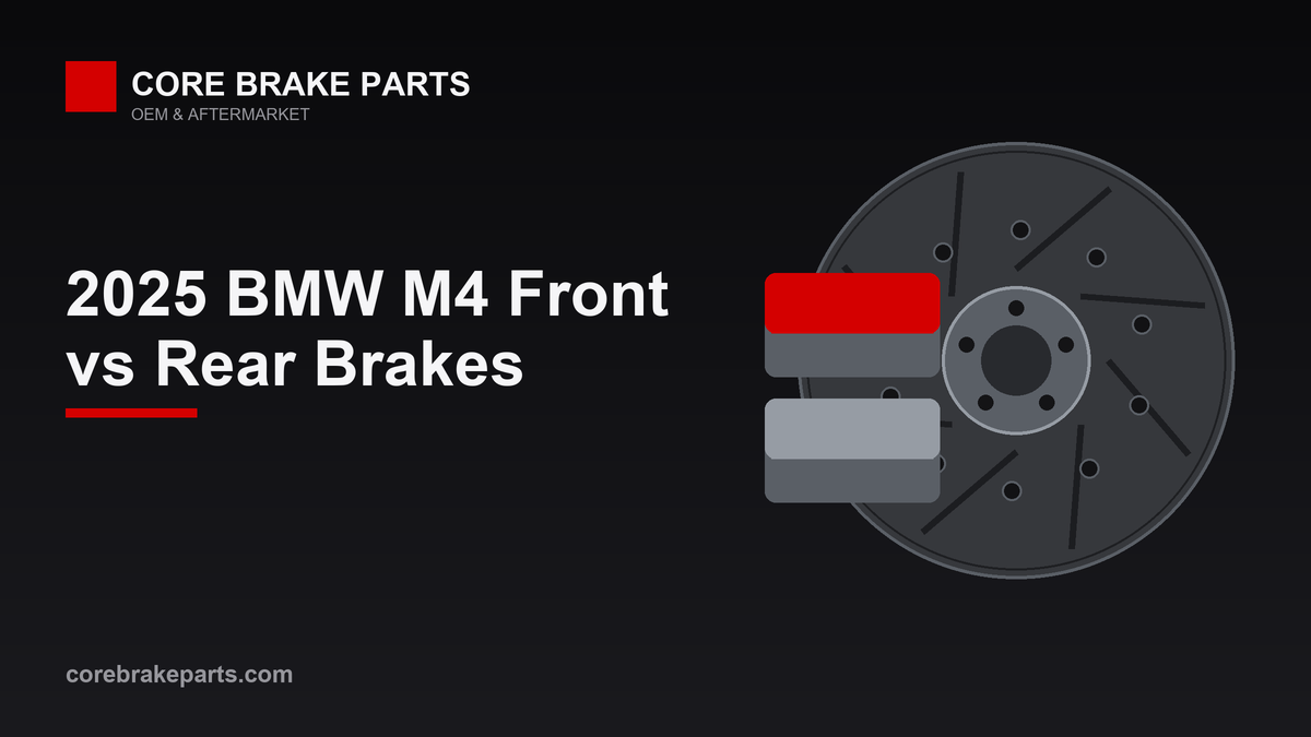 Brake pads and rotors for 2025 BMW M4 front and rear axles