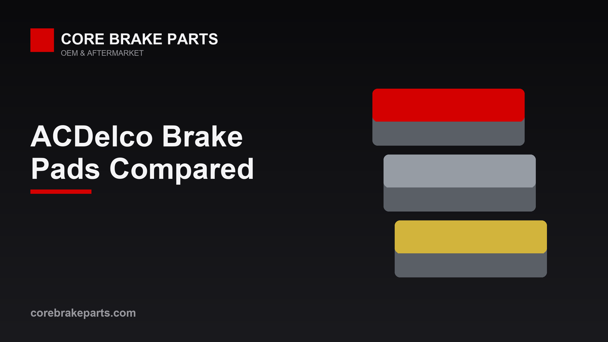 ACDelco Professional, Gold and Advantage brake pads