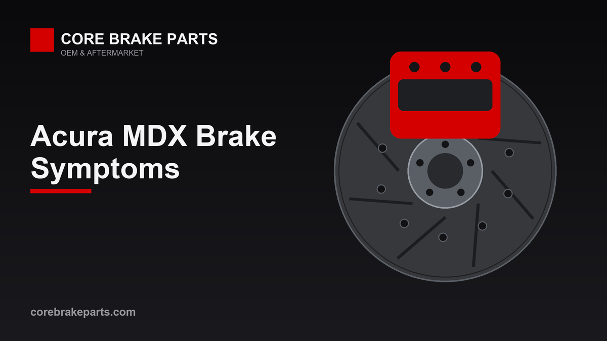 Common brake problems on the Acura MDX