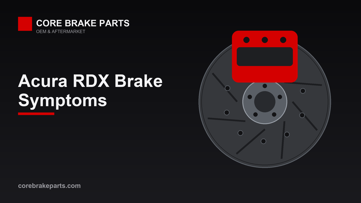 Common brake problems on the Acura RDX