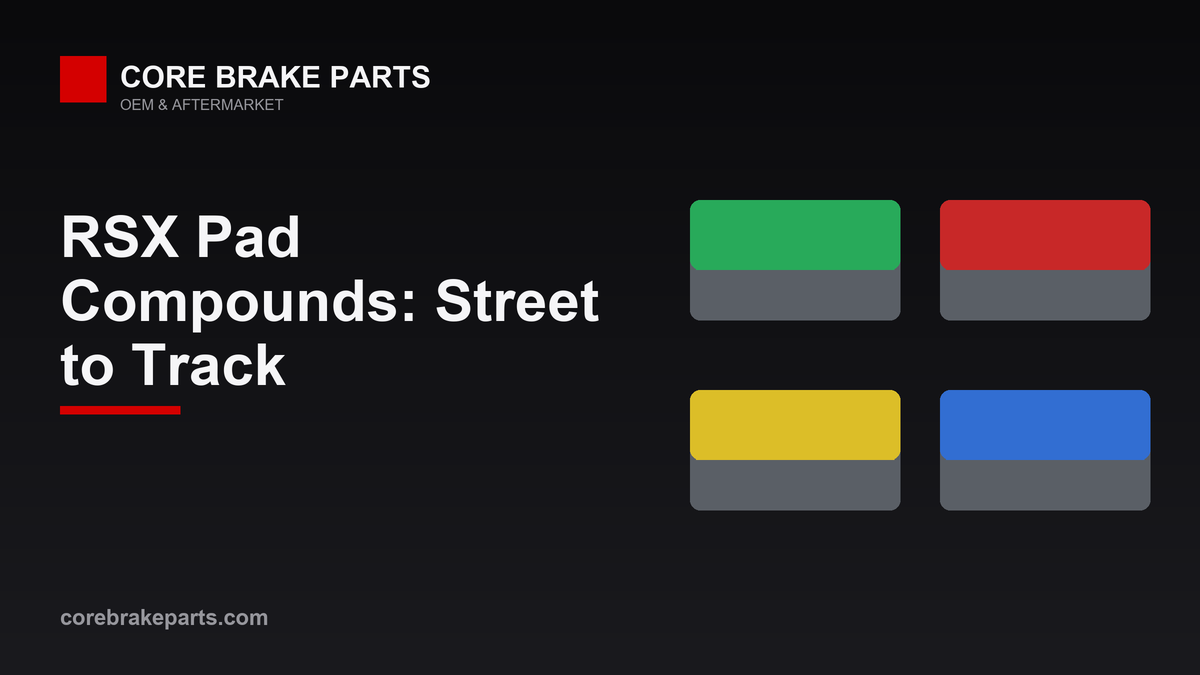 Brake pad compound comparison for the Acura RSX from street to race use