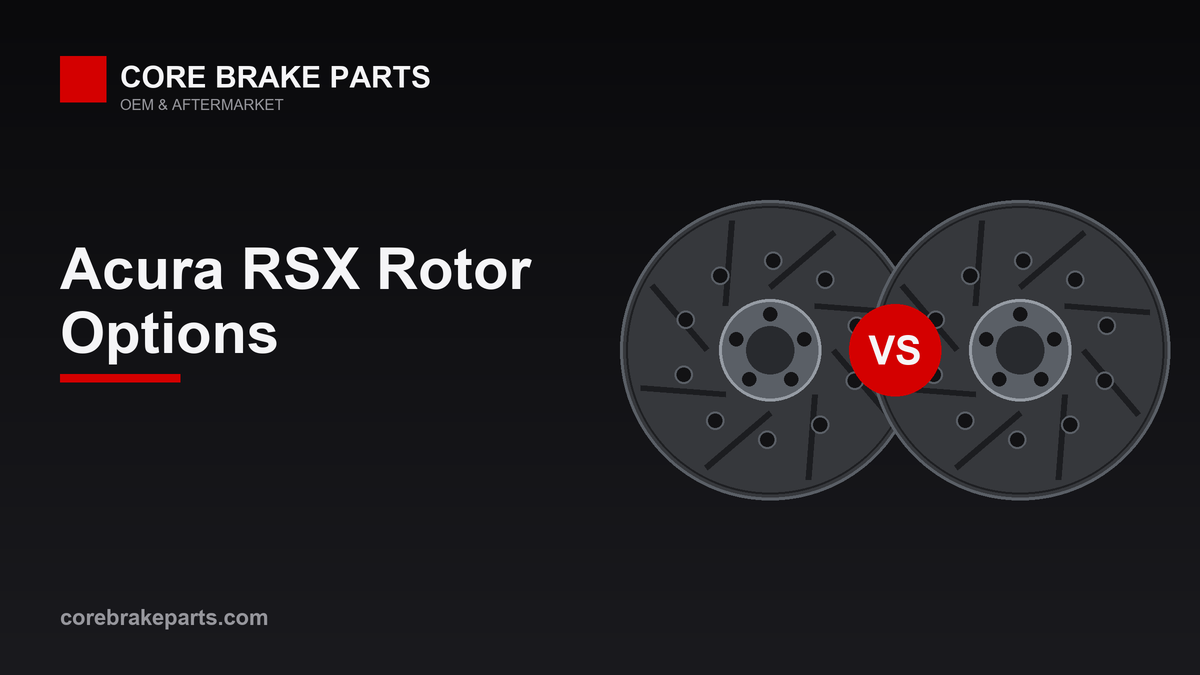 Slotted versus drilled brake rotor comparison for the Acura RSX