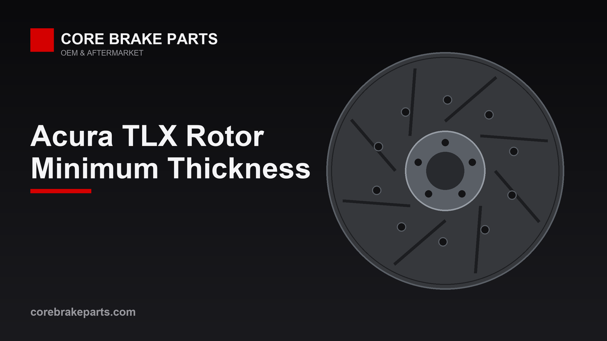 Brake rotor minimum thickness guide for the 2015-2020 Acura TLX