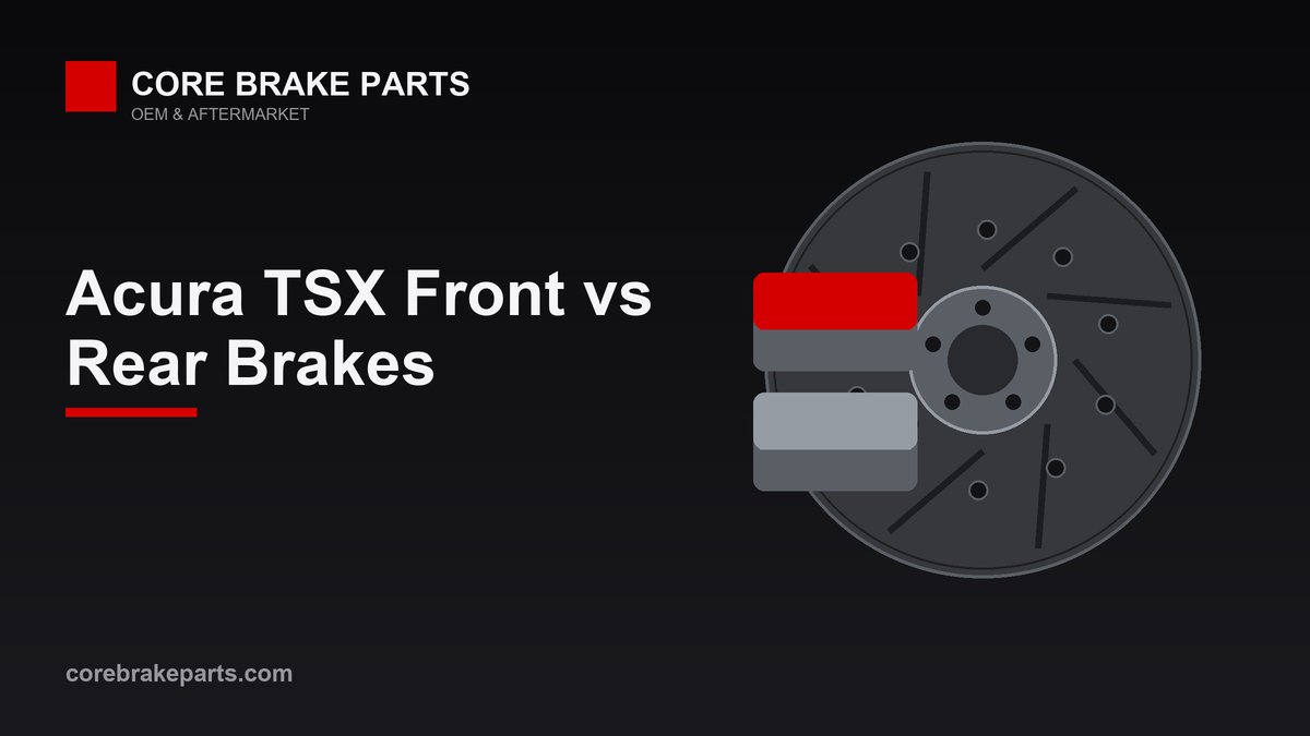 Front and rear brake pads and rotors for the 2004-2008 Acura TSX