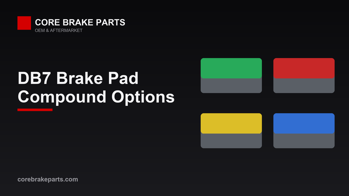 Comparison of street, hybrid and race brake pad compounds for the Aston Martin DB7