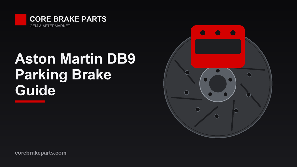 Rear brake caliper and disc illustrating the Aston Martin DB9 cable-operated parking brake
