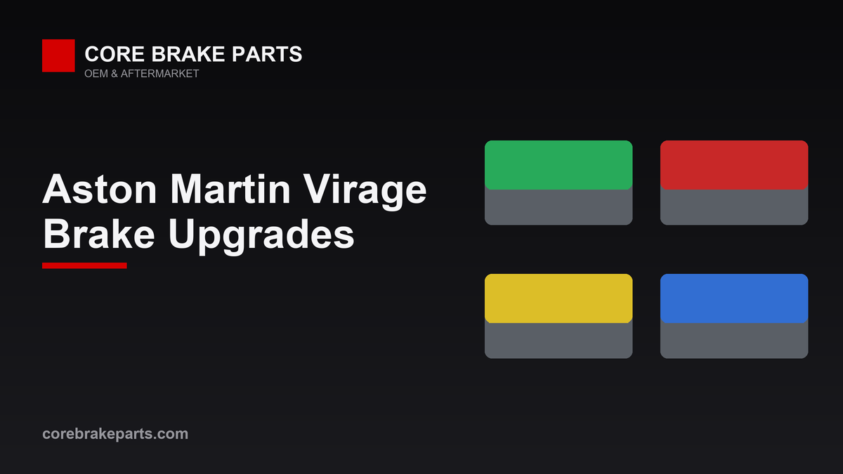 Performance brake pad compounds for the Aston Martin Virage