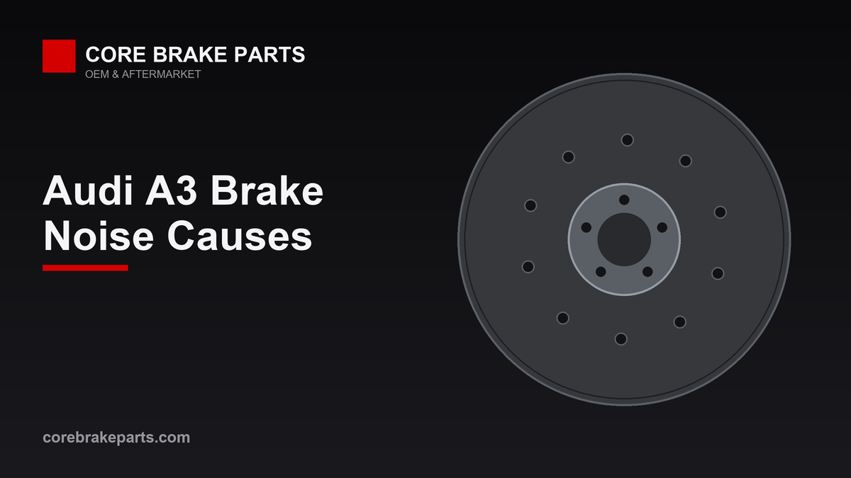 Brake rotor and pad illustration for Audi A3 brake noise diagnosis