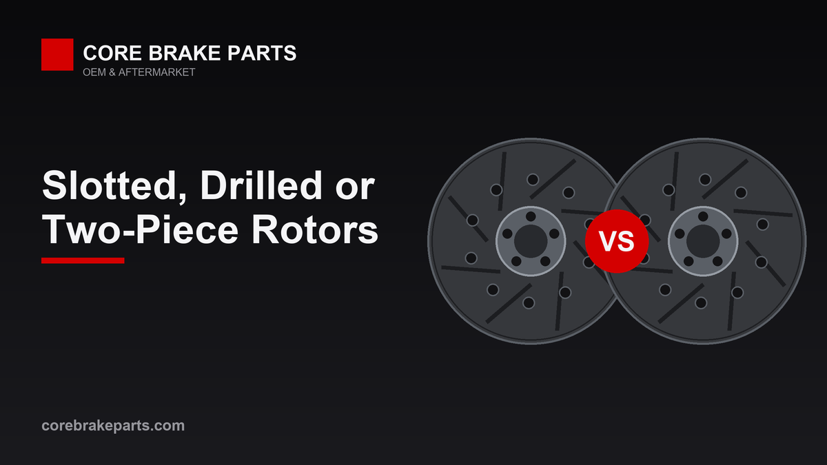Comparison of slotted, drilled and two-piece brake rotor designs for the Audi A4