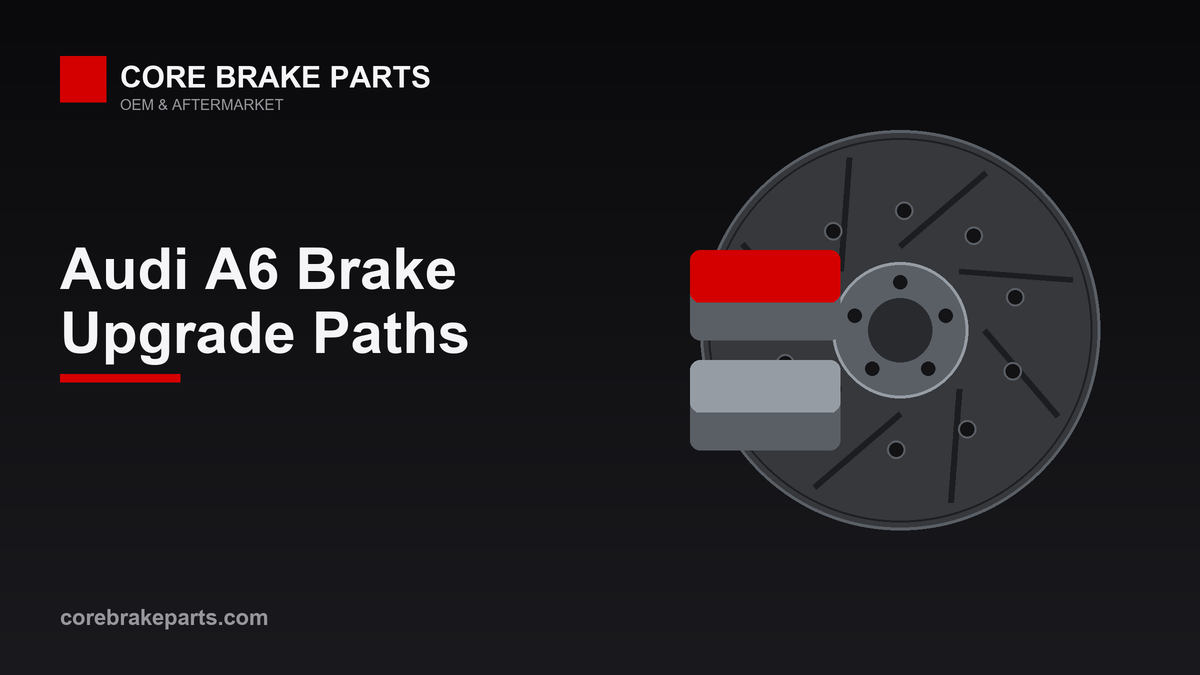 Audi A6 brake upgrade options: performance pads, slotted rotors and a six-piston big brake kit
