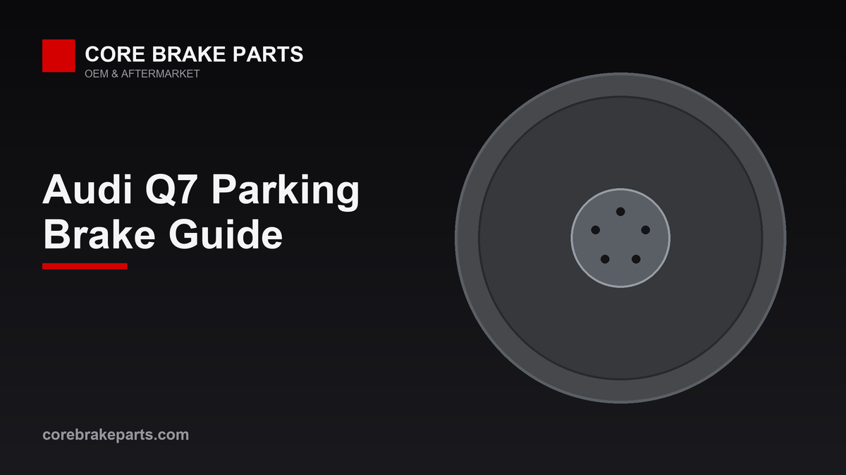 Audi Q7 parking brake drum-in-hat and electromechanical caliper guide