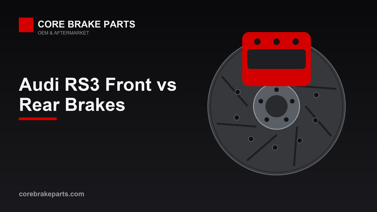 Audi RS3 8V front and rear brake caliper and rotor comparison