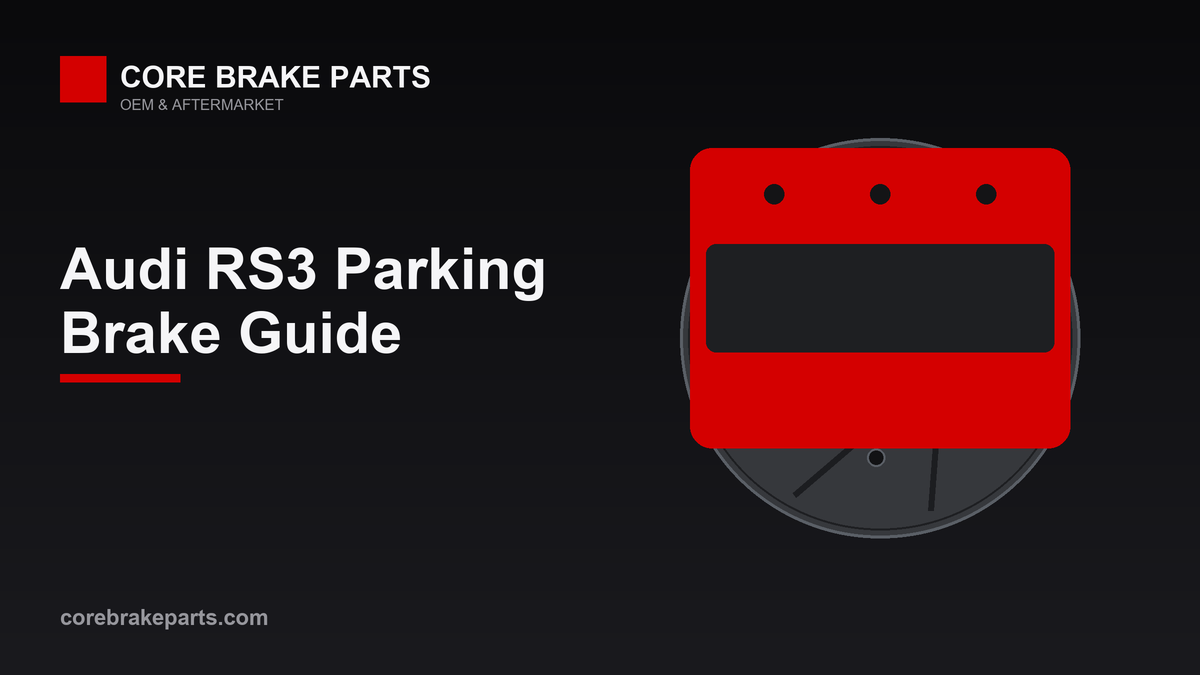 Rear brake caliper illustration for an Audi RS3 electronic parking brake guide