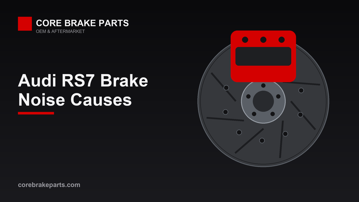 Audi RS7 six-piston brake caliper and rotor noise diagnosis