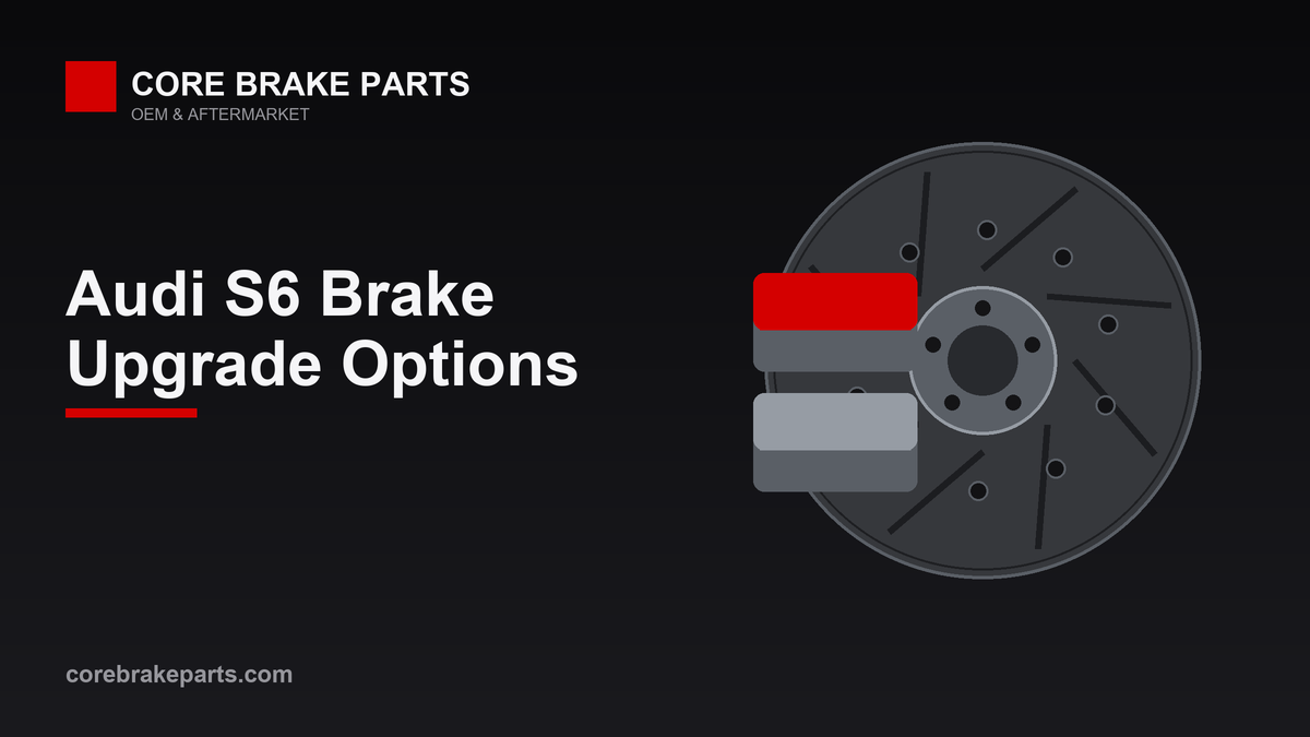 Brake rotor and pad kit illustration for an Audi S6 brake upgrade guide