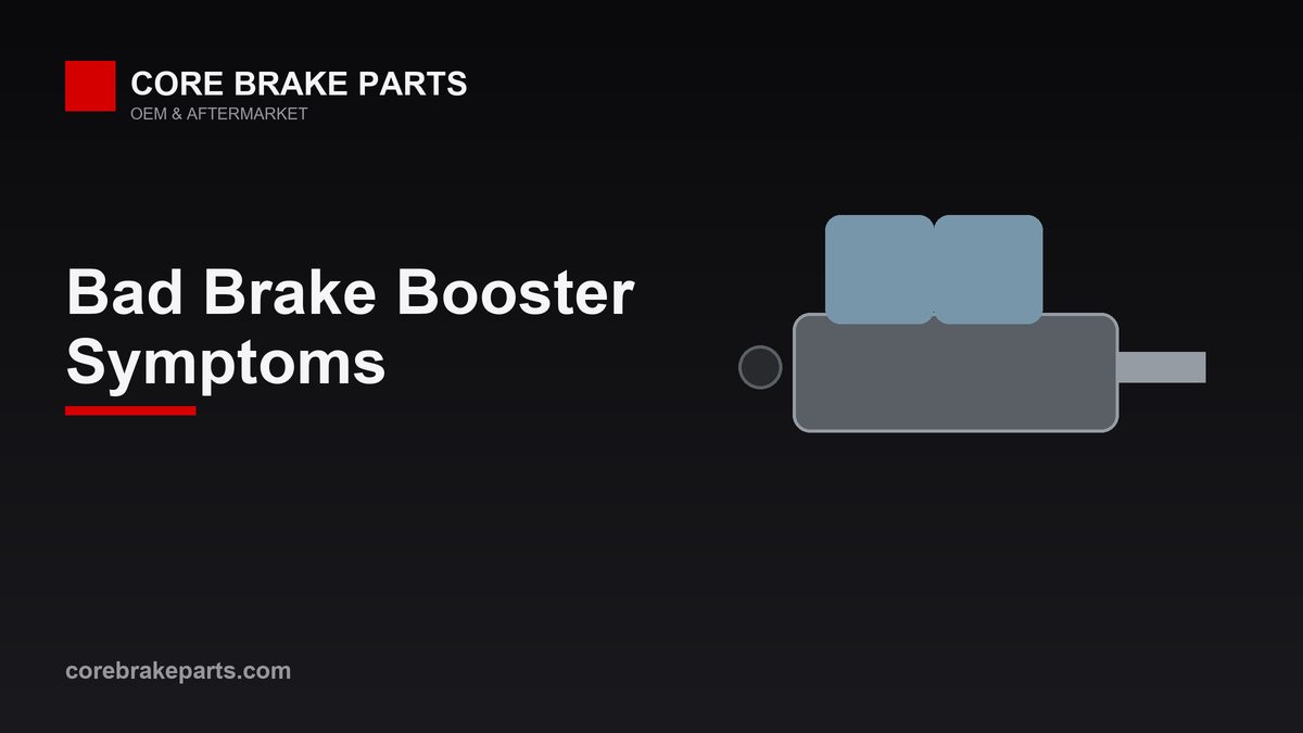 Brake booster and master cylinder