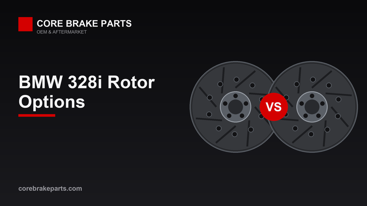 Slotted, drilled and two-piece brake rotor options for the BMW 328i