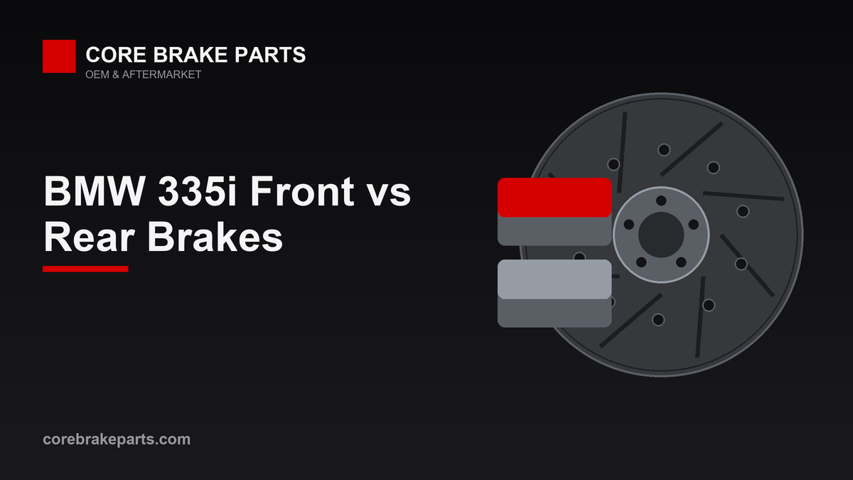 Front and rear brake pads and rotors for the 2012-2018 BMW 335i