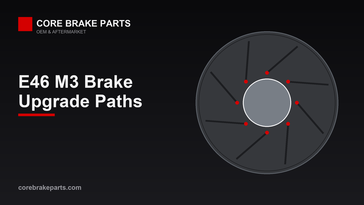 Two-piece performance brake rotor with aluminium hat for a BMW E46 M3