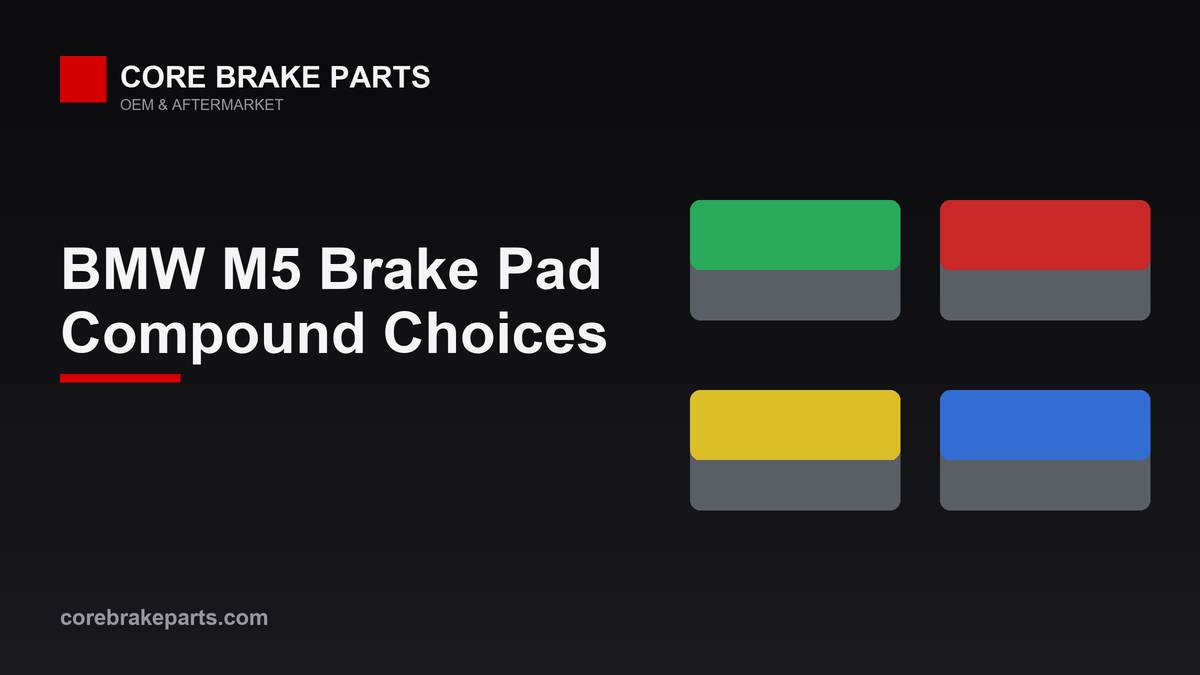 EBC brake pad compound colors compared for BMW M5 street and track use