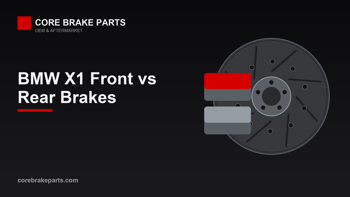 Front and rear brake pads and rotors for a 2012-2015 BMW X1