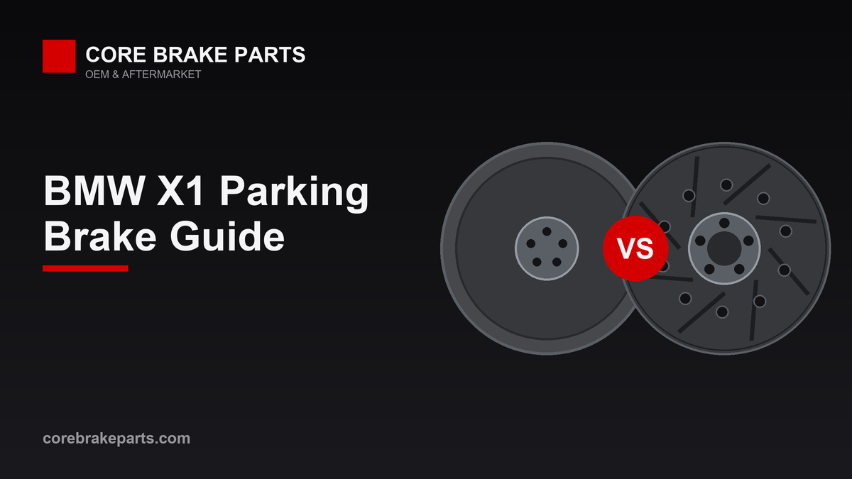 BMW X1 parking brake: E84 drum-in-hat shoes versus F48 electronic caliper
