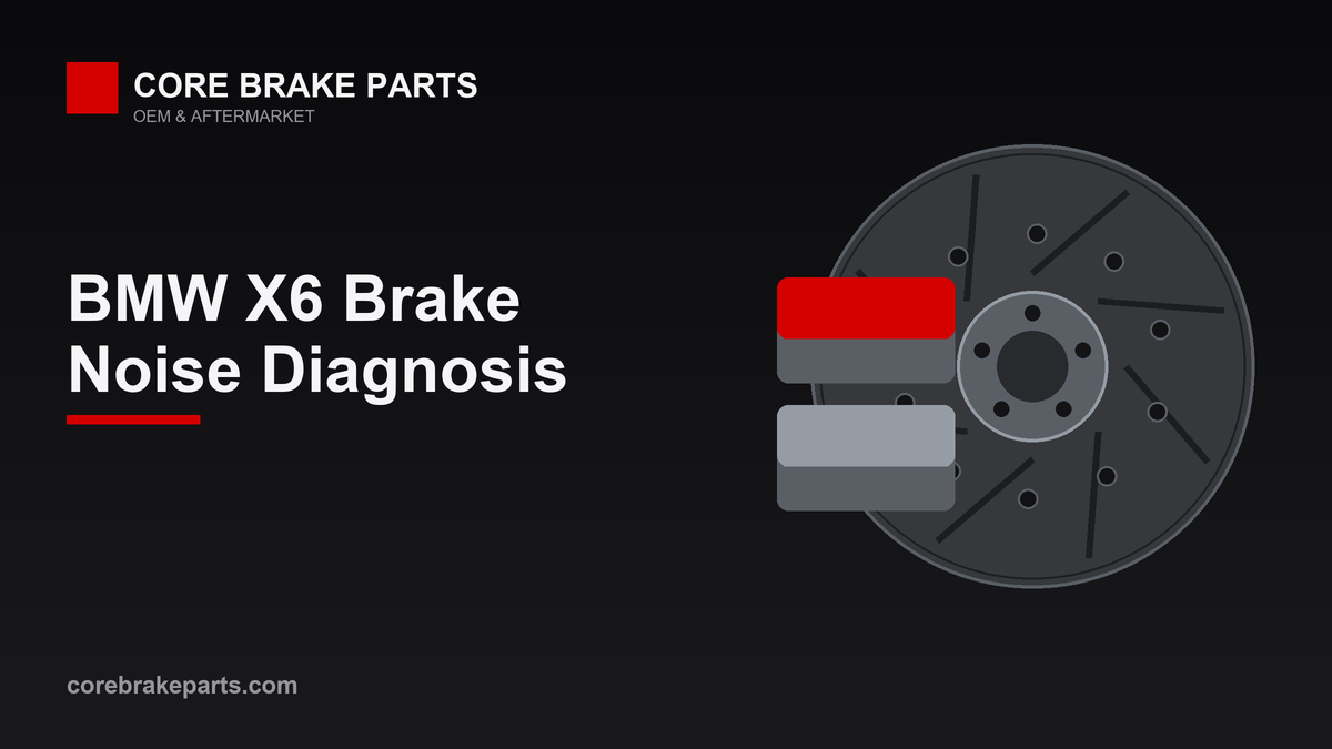 Brake pads and rotor illustrating BMW X6 brake noise diagnosis