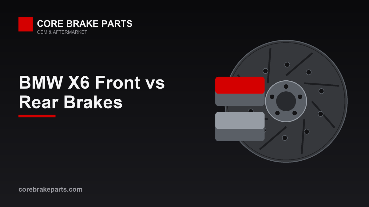 Front and rear brake pads and rotors for the 2010-2015 BMW X6