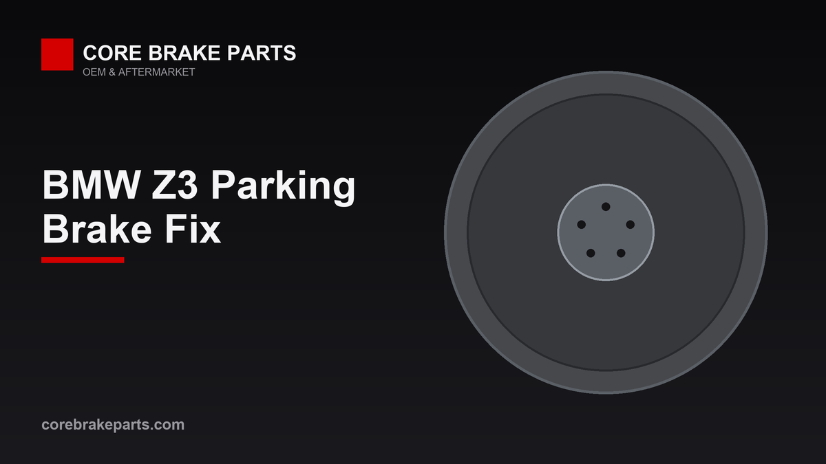 BMW Z3 drum-in-hat parking brake shoes and adjuster