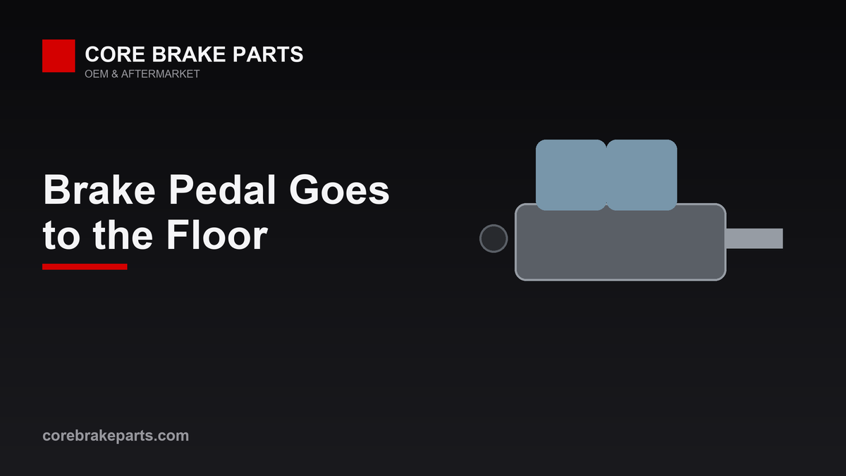 Brake master cylinder illustration for a guide on why a brake pedal goes to the floor
