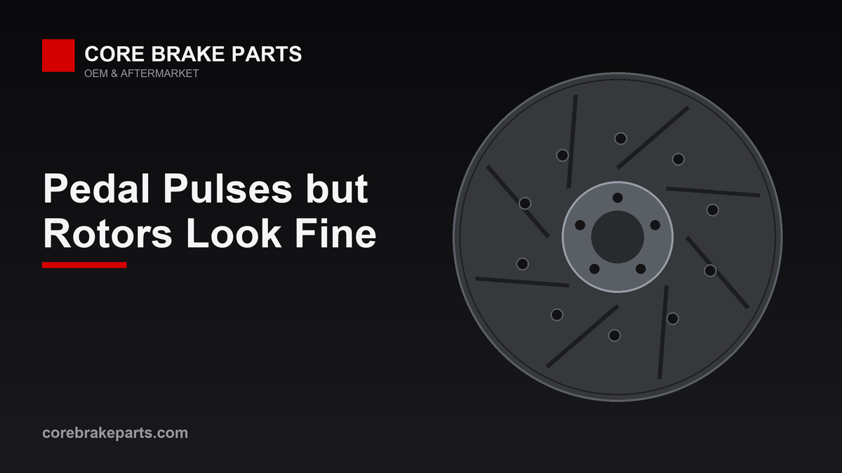 Brake rotor illustration for a guide to diagnosing brake pedal pulsation when rotors look normal