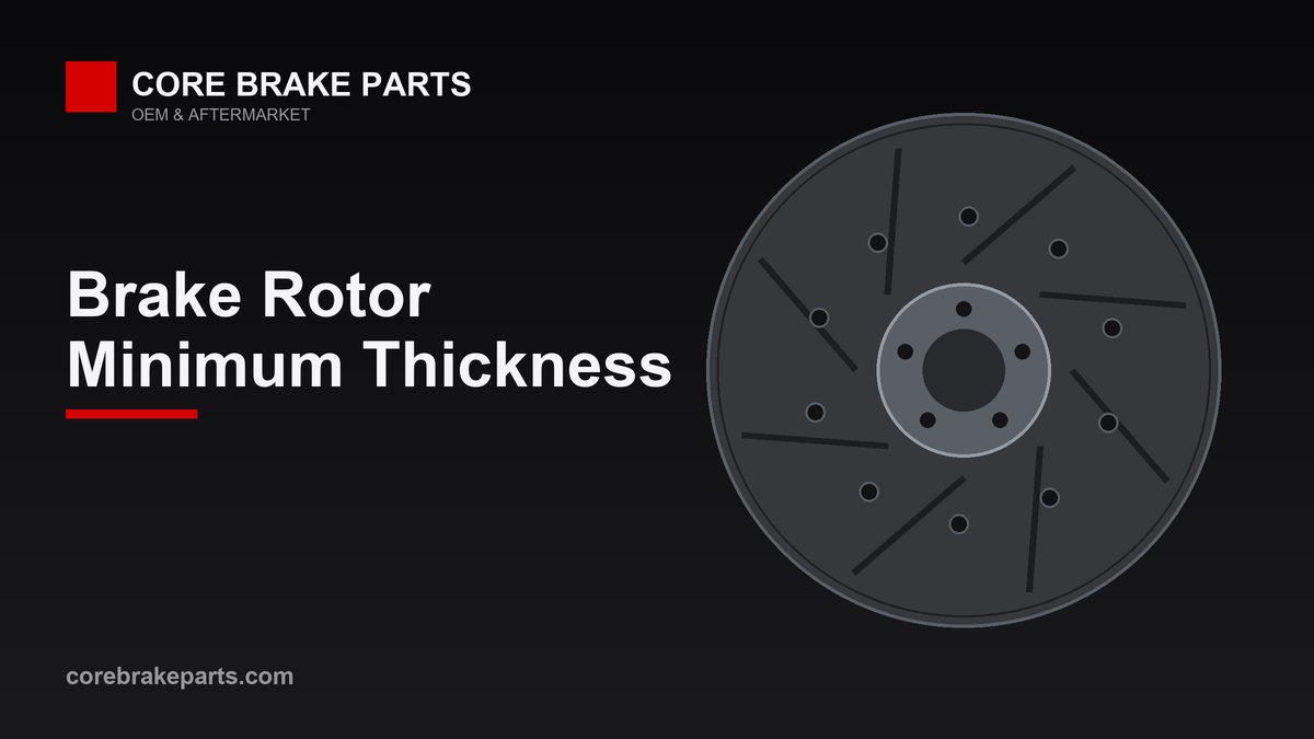 Measuring brake rotor minimum thickness