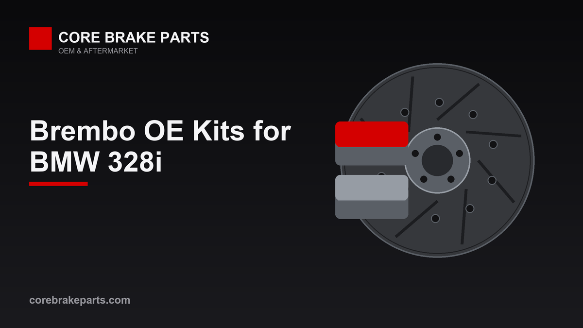 Brembo OE rear brake kit with rotors and ceramic pads for the BMW 328i