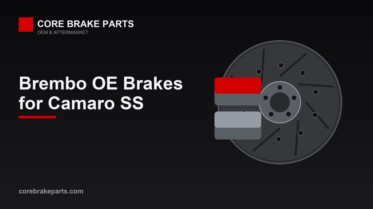 Brembo OE front brake rotor and ceramic pad kit for the 2010-2015 Chevrolet Camaro SS