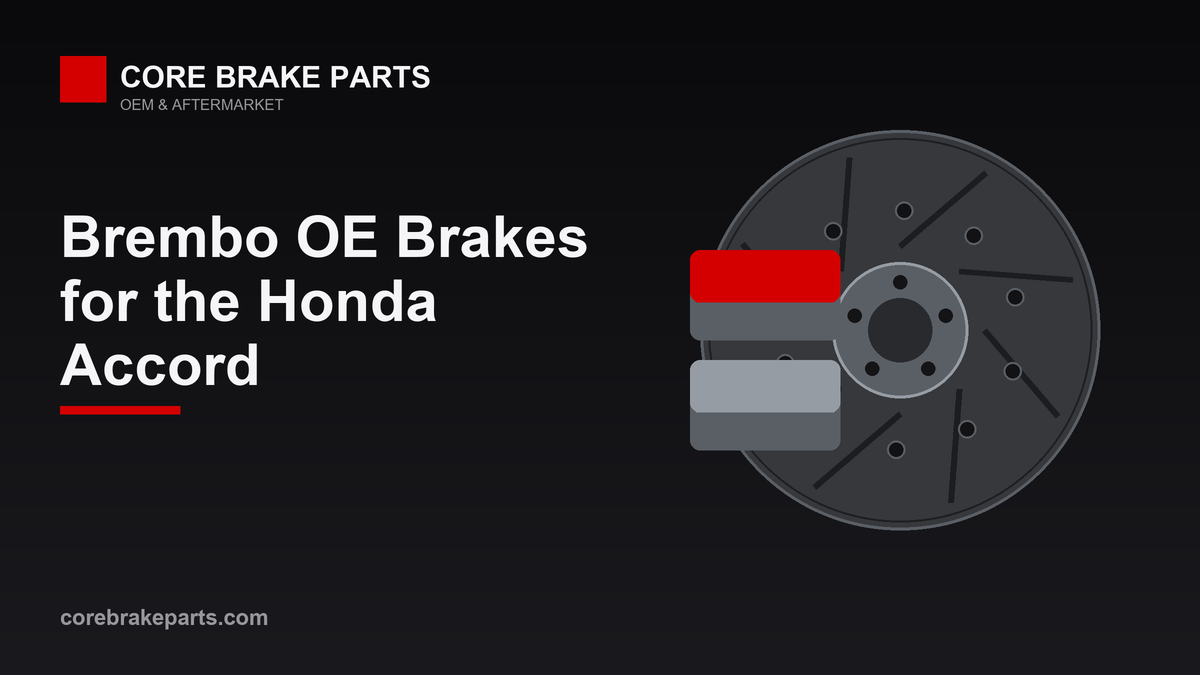 Brembo OE front brake kit with ceramic pads and UV coated rotors for Honda Accord