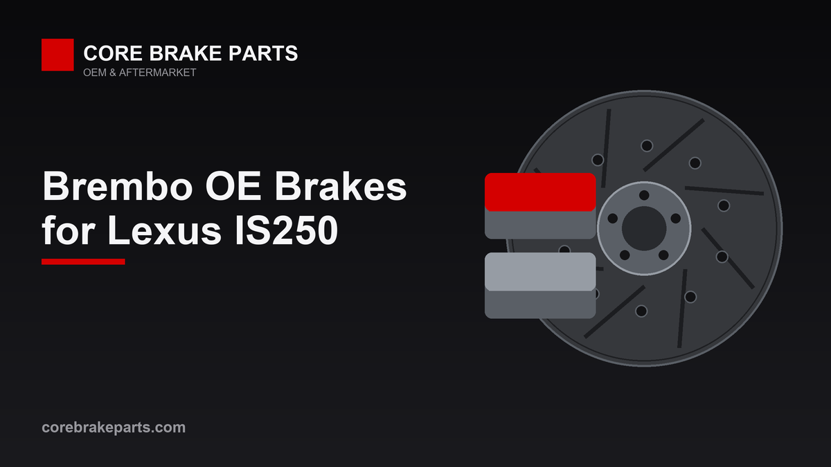Brembo OE front brake rotors and ceramic pads for the Lexus IS250