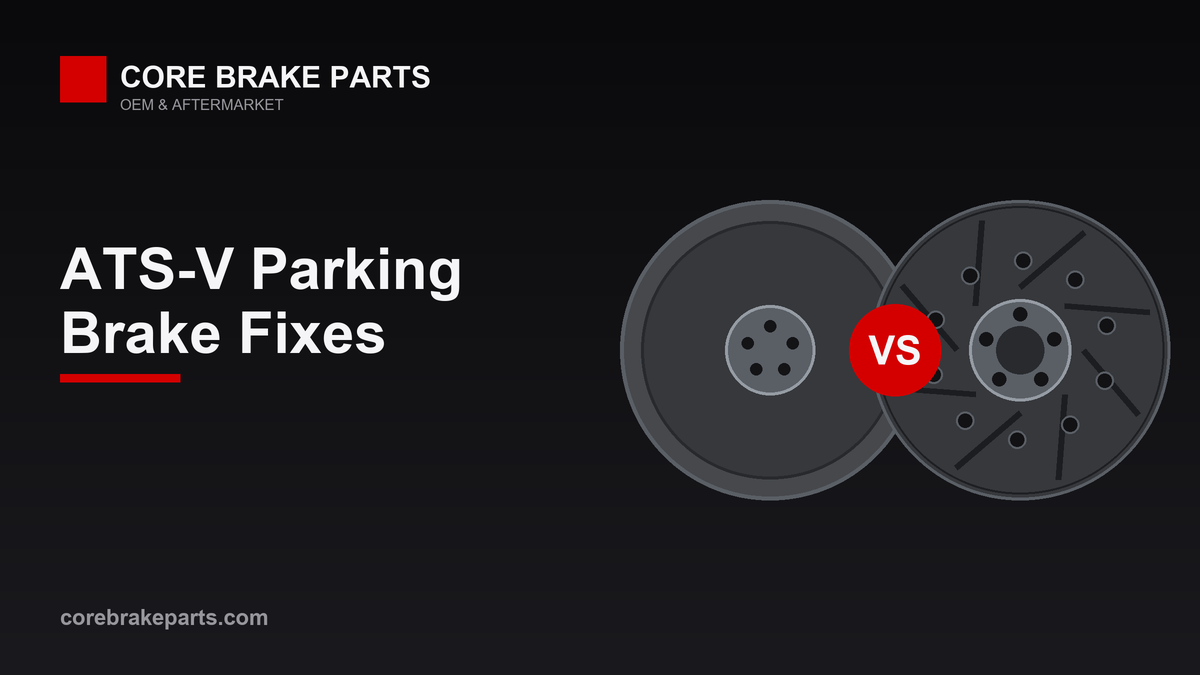 Cadillac ATS-V drum-in-hat parking brake and rear disc brake diagram