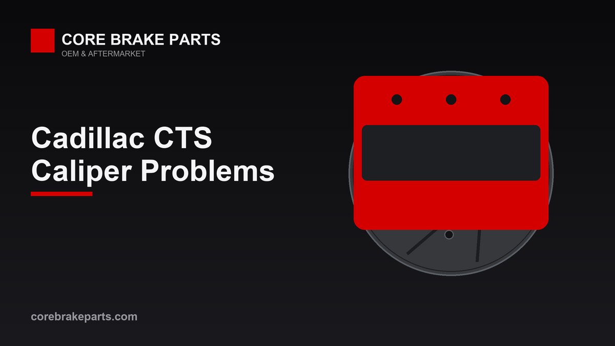 Brake caliper on a disc rotor illustrating Cadillac CTS caliper problems