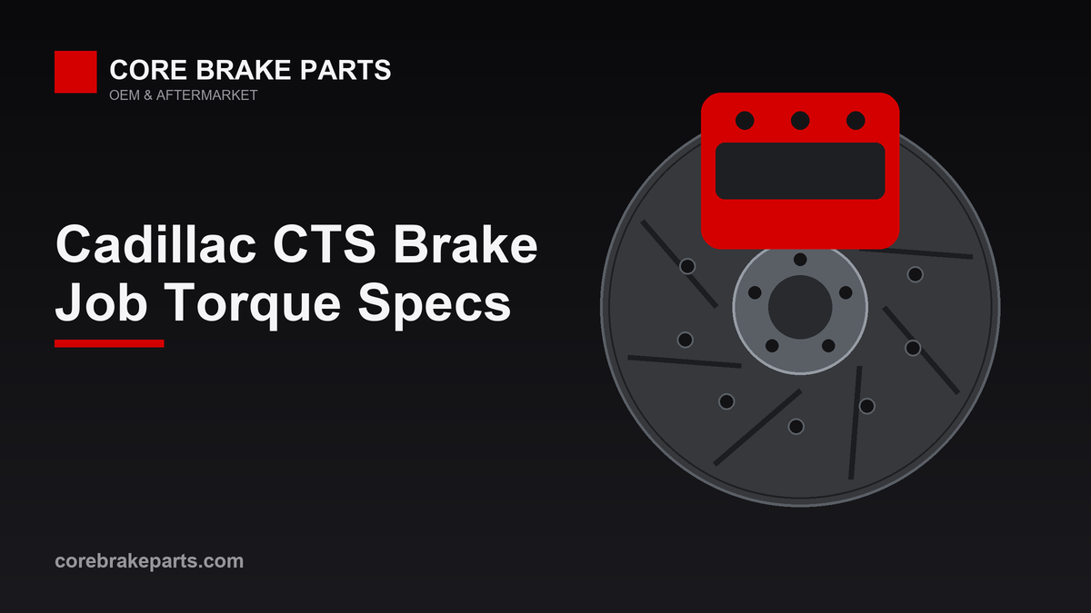 Brake caliper and rotor illustration for a Cadillac CTS brake job torque spec guide