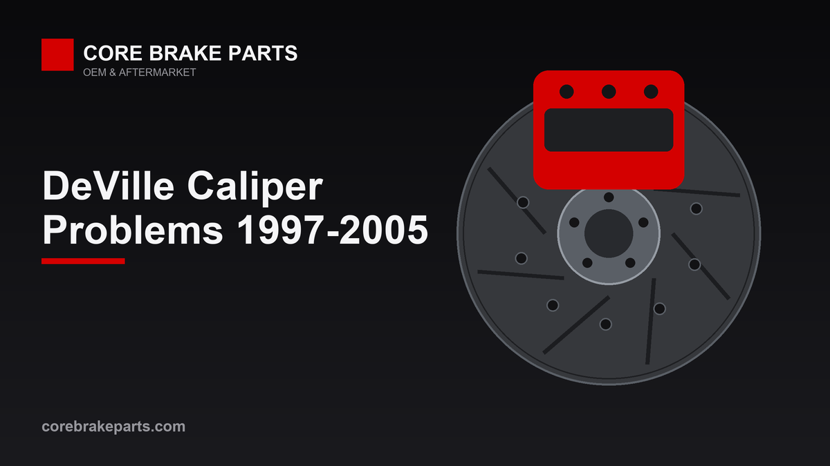Brake caliper and rotor illustration for 1997-2005 Cadillac DeVille caliper guide